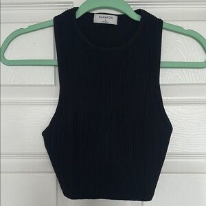 Babaton Black Ribbed Women's Top